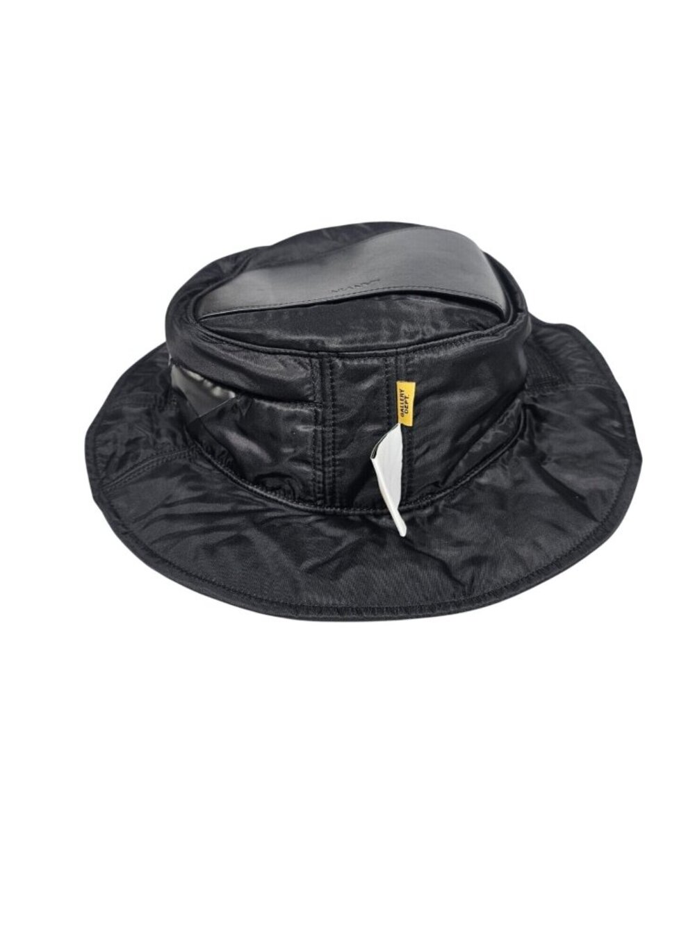 Gallery Dept x Lanvin Bucket Hat Size L 60 Black Zip Pocket Leather NWT